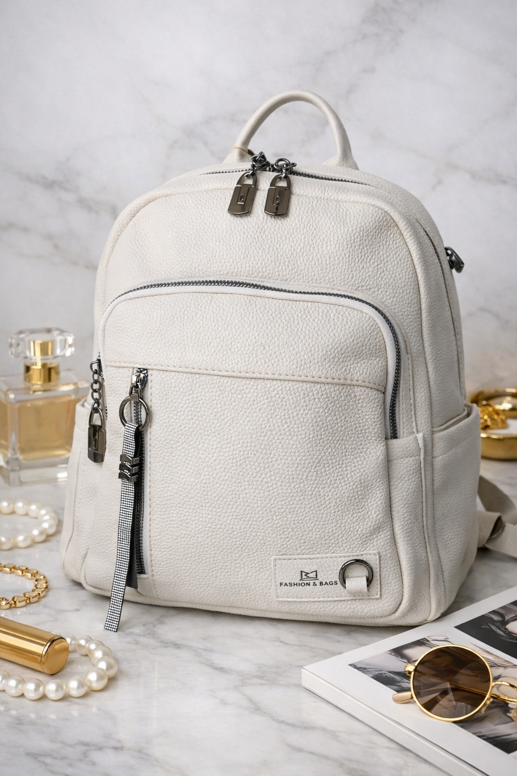 کوله دخترانه وارداتی  سه کاره fashion &bags مدل ۱